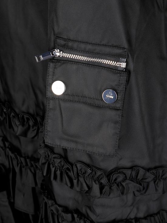 25FW 가니 숏 원피스 W0450 099 Black - GANNI