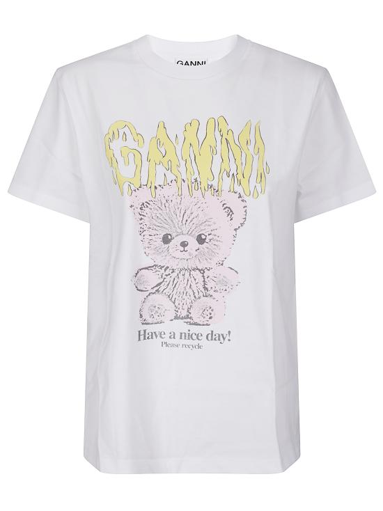 25FW 가니 반팔 티셔츠 T4289 151 Bright White