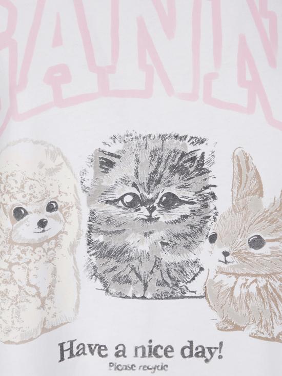 25FW 가니 반팔 티셔츠 T4275 151 Bright White - GANNI