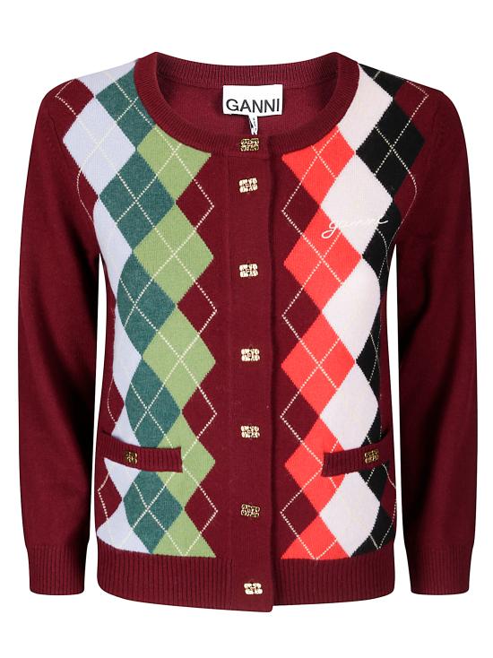 25FW 가니 가디건 K2532 730 Tawny Port