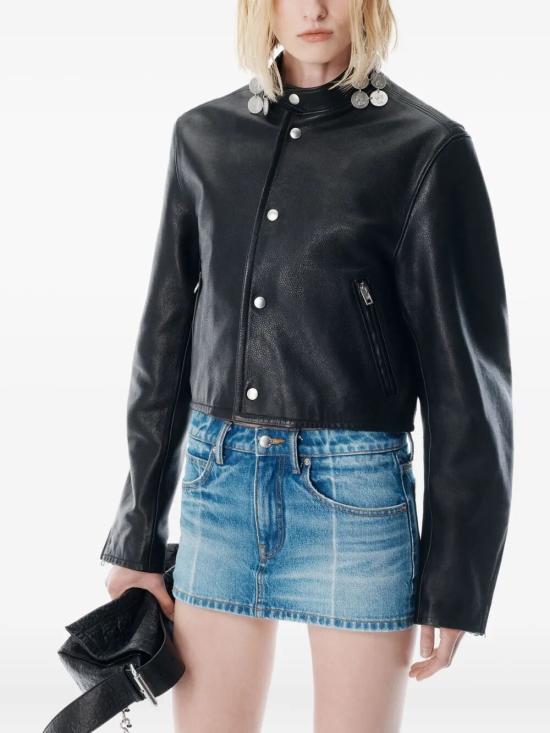 25FW 알렉산더 왕 데님 숏팬츠 4DC4255914 400C VINTAGE MARBLED BLUE - ALEXANDER WANG