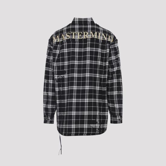 25FW 마스터마인드 긴팔 셔츠 MW25S15SH007 026 Black - MASTERMIND