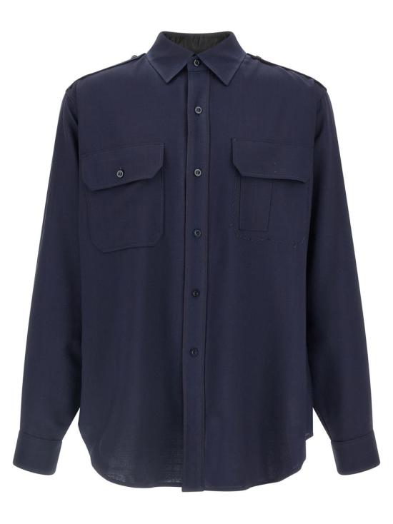 25FW 마르지엘라 긴팔 셔츠 S50DT0059M35524470 BLUE