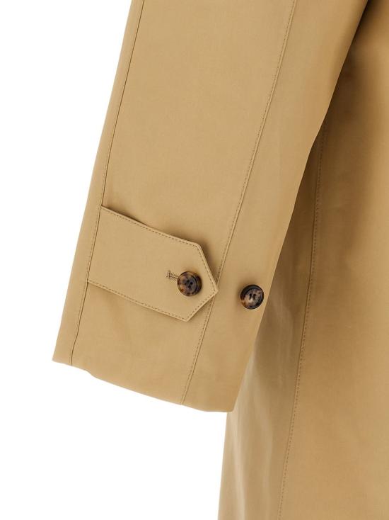  버버리 미드렝스 본디드 개버딘 카 코트 8110195FLAX Beige - BURBERRY