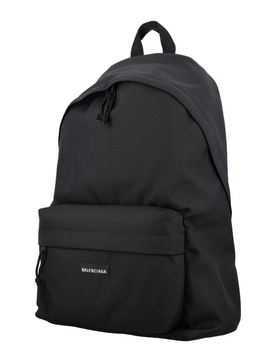 25FW 발렌시아가 로고 패치 블랙 백팩 5032212VZ37 1000 Nero - BALENCIAGA