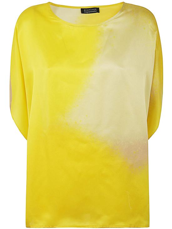  지안루카카페놀로 긴팔 티셔츠 24ET575 200 18 103 12 YELLOW SHADOWS