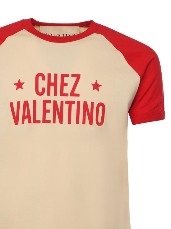 25FW 발렌티노 가라바니 반팔 티셔츠 7V3MG17D AYCCLB BUTTER RASPBERRY - VALENTINO GARAVANI