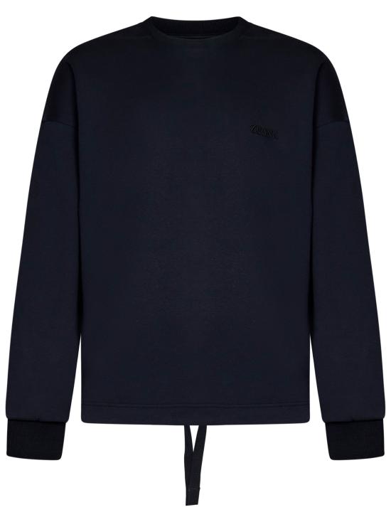 25FW 에르메네질도제냐 긴팔 티셔츠 N6MGI1830 412 Blue