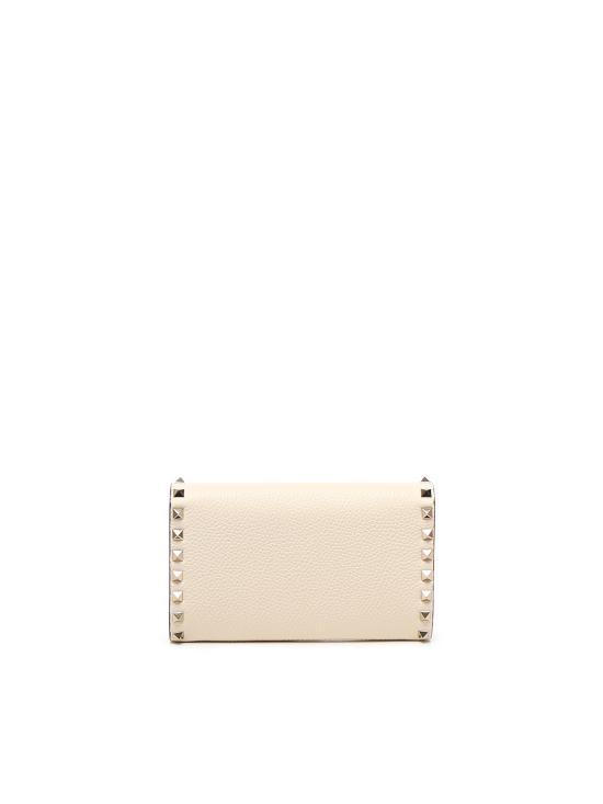 25FW 발렌티노 가라바니 락스터드 체인 장지갑 7W2P0AR6 VSHI16 LIGHT IVORY - VALENTINO GARAVANI