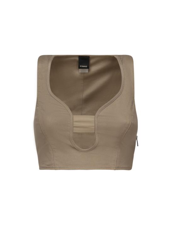 25SS 핑코 긴팔 티셔츠 104666 A2EGU95 Beige