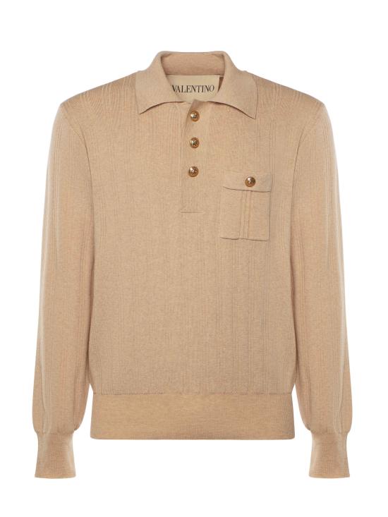 25FW 발렌티노 가라바니 폴로 티셔츠 7V3KP03T B0L581 Beige