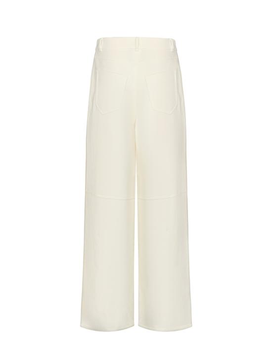 25FW 에스막스마라 MERLOT 메를로 코튼 팬츠 2529786021600 001 White - 'S MAX MARA