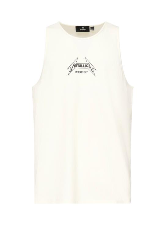 25FW 리프레젠트 민소매 티셔츠 MLM4380 072 FLAT WHITE