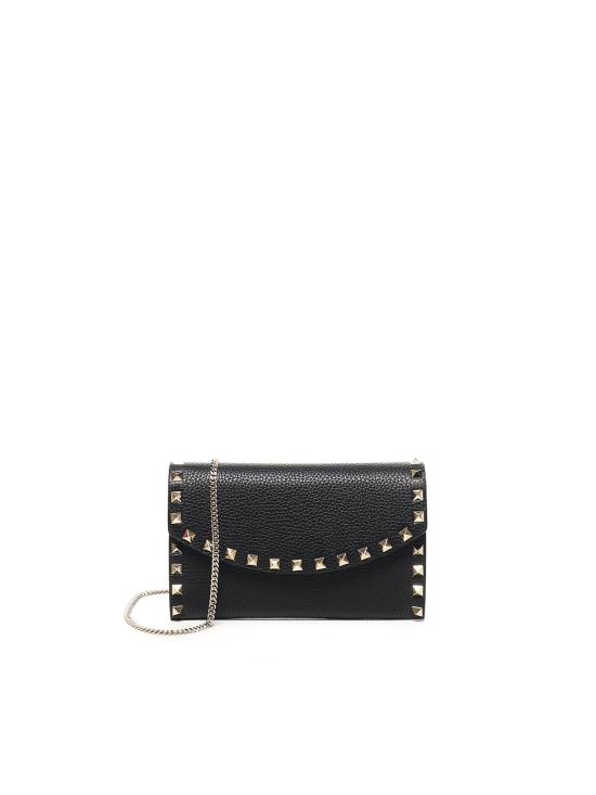 25FW 발렌티노 가라바니 락스터드 체인 장지갑 7W2P0AR6 VSH0NO Black