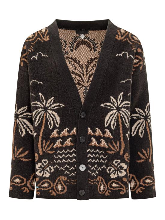 25FW 알라누이 가디건 LMHB027E25KNI003 1064 BLACK DAKAR