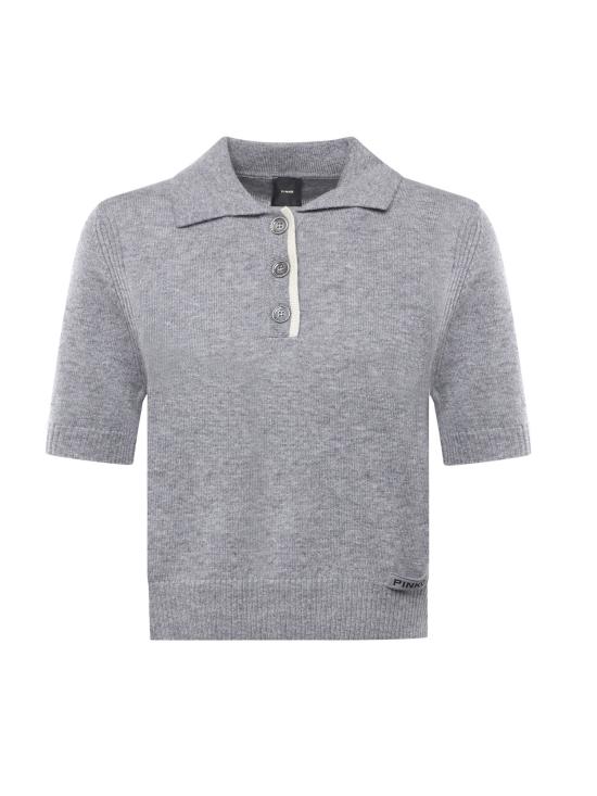 25FW 핑코 폴로 티셔츠 105450 A2Q9II2 Gray