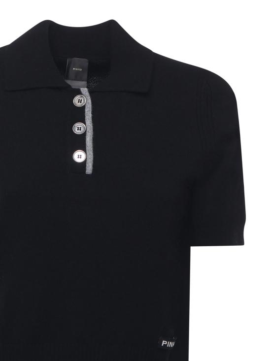 25FW 핑코 폴로 티셔츠 105450 A2Q9Z99 Black - PINKO