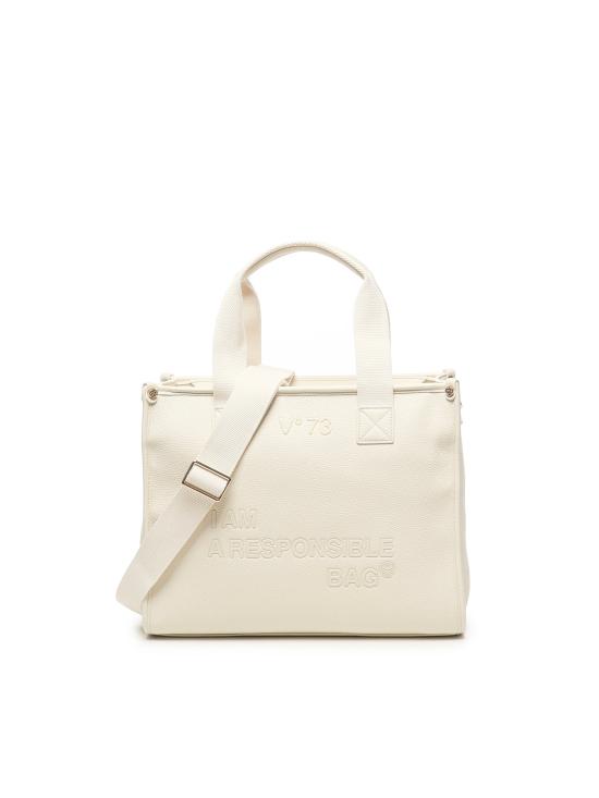 25FW 브이73 토트백 73BS8F302 RESPONSIBILITY NOWOFF WHITE Beige - V73
