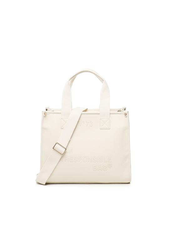 25FW 브이73 토트백 73BS8F302 RESPONSIBILITY NOWOFF WHITE Beige