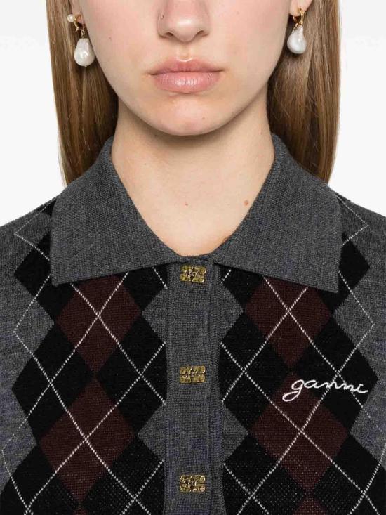  가니 폴로 티셔츠 K2314523 Grey - GANNI