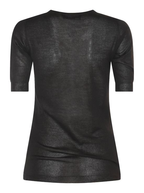  파비아나 필리피 반팔 티셔츠 MAD264F003N907825 Black - FABIANA FILIPPI