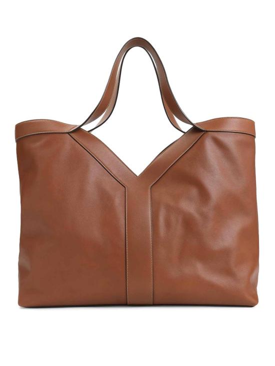 25FW 생로랑 Y 토트 그레인드 레더 820672AAEC36359 Dark Red