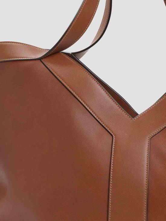 25FW 생로랑 Y 토트 그레인드 레더 820672AAEC36359 Dark Red - SAINT LAURENT