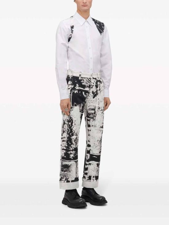  알렉산더 맥퀸 스트레이트 팬츠 781778QYAAZ9080 White - ALEXANDER MCQUEEN
