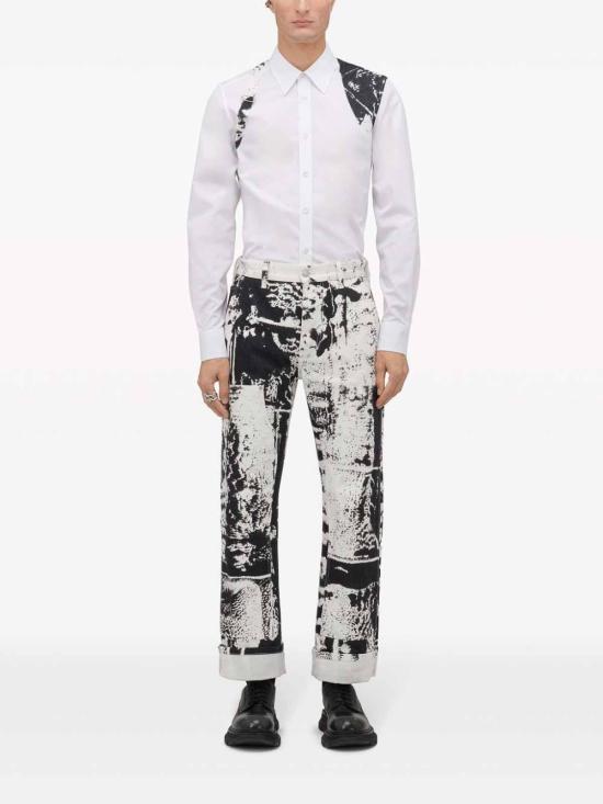  알렉산더 맥퀸 스트레이트 팬츠 781778QYAAZ9080 White - ALEXANDER MCQUEEN