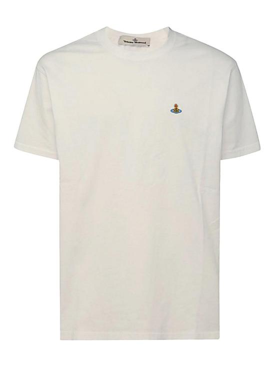 25FW 비비안웨스트우드 클래식 ORB 로고 티셔츠 3G010013J001MA407 White