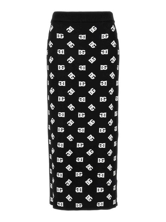  돌체앤가바나 미디 스커트 FXO02TJAIK3N0004 Black