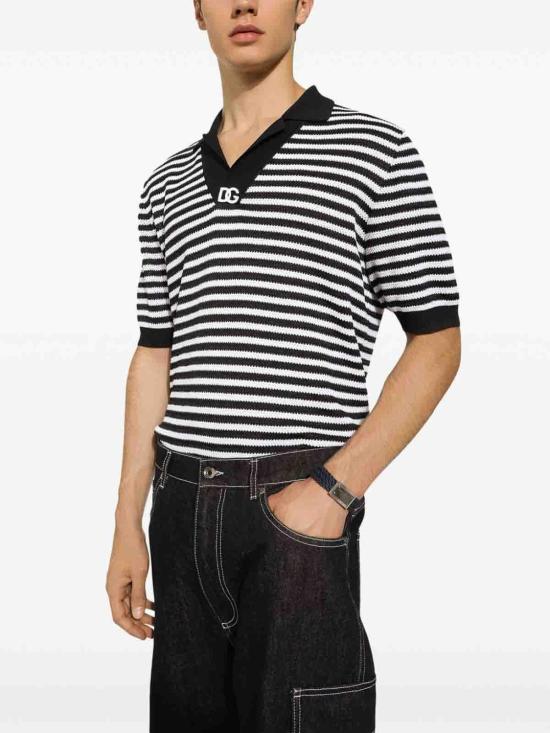 24FW 돌체앤가바나 폴로 티셔츠 GXZ09ZJFMY3B0789 Blue - DOLCE & GABBANA