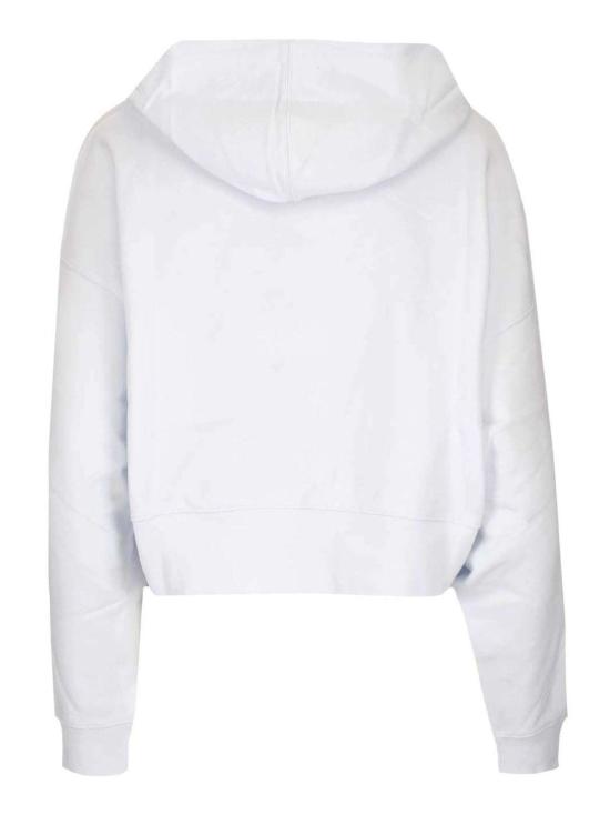  엠에스지엠 마이크로 로고 크롭 후드 티셔츠 2000MDM50920000101 White - MSGM