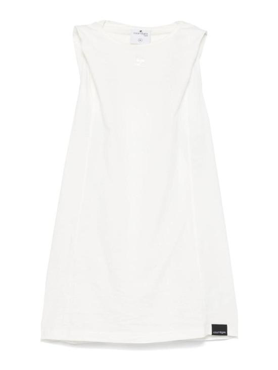  쿠레쥬 민소매 티셔츠 424JDE091JS01750001 White