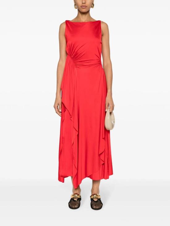  랑방 롱 원피스 RWDR00374893E24340 Red - LANVIN