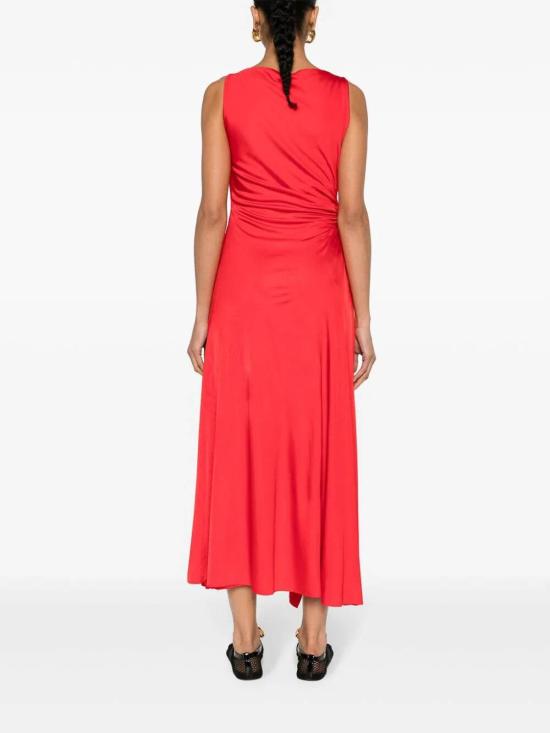  랑방 롱 원피스 RWDR00374893E24340 Red - LANVIN