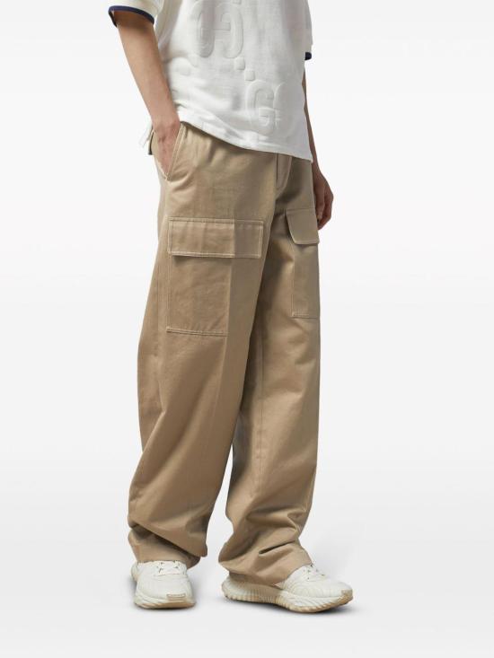  구찌 코튼 와이드 레그 카고 트라우저 762309ZAPRO9569 - GUCCI