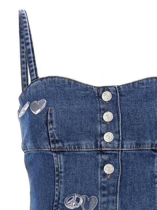 25FW 모스키노 미디 원피스 040382231282 Blue - MOSCHINO