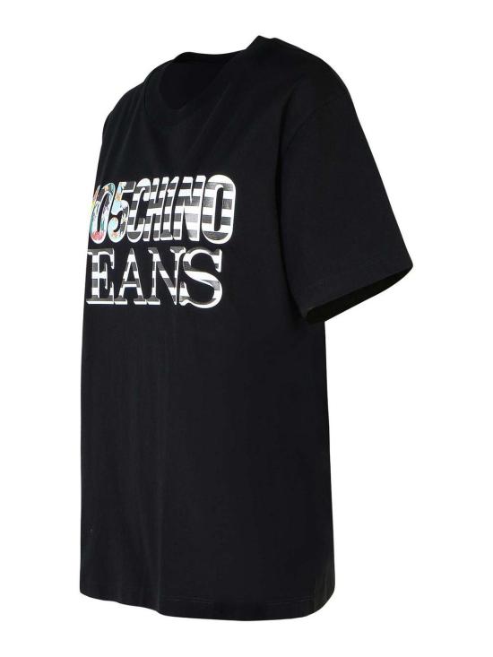 25FW 모스키노 반팔 티셔츠 070337622555 Black - MOSCHINO