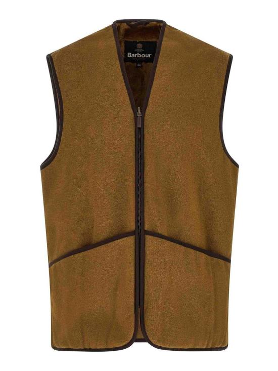 26FW 바버 웜 파일 웨이스트코트 집 인 라이너 MLI0004MLI1BR31 BROWN