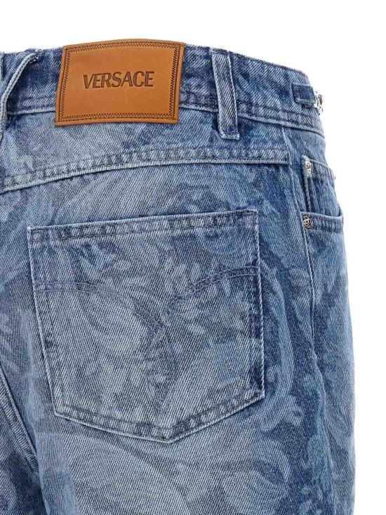24FW 베르사체 데님 숏팬츠 10136891A100291D030 Blue - VERSACE