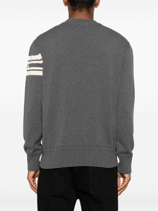  몽클레어 부클 로고 스웨터 K20919C00009M1367930 Grey - MONCLER