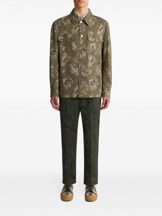  에트로 긴팔 셔츠 MRBA0023AD209S9890 Green - ETRO