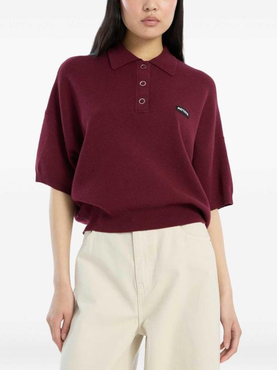 25FW 로테이트 바이 크리스텐슨 폴로 티셔츠 11430427342734 Dark Red - ROTATE BY BIRGERCHRISTENSEN