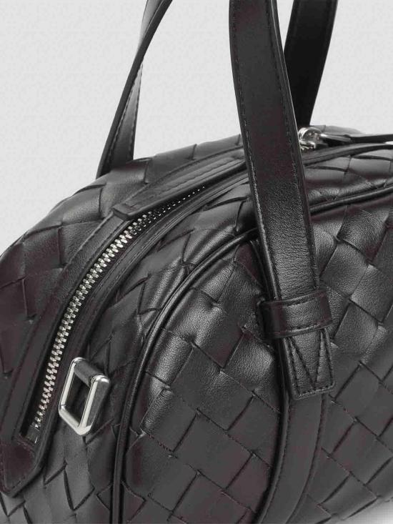 25FW 보테가베네타 인트레치아토 짐 퀸 스몰 토트백 837352V2HL12145 Black - BOTTEGA VENETA