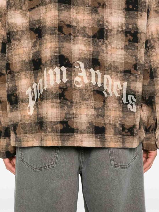 25FW 팜앤젤스 긴팔 셔츠 PMGE043F24FAB0016003 Brown - PALM ANGELS