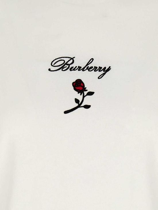  버버리 로즈 코튼 티셔츠 8083647 White - BURBERRY