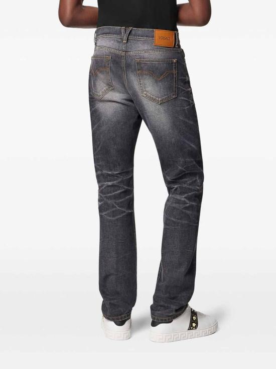 25FW 베르사체 스트레이트 팬츠 10194621A151971D810 Black - VERSACE