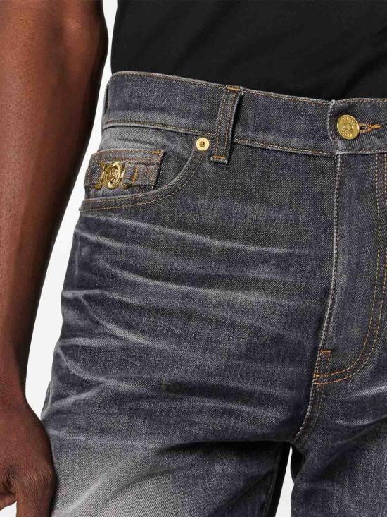 25FW 베르사체 스트레이트 팬츠 10194621A151971D810 Black - VERSACE