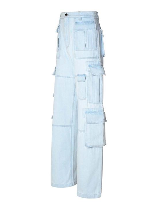  베르사체 스트레이트 팬츠 10150891A104251D700 Light Blue - VERSACE